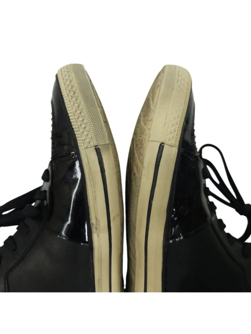 Steven by Steve Madden Dougiee High Top Sneaker 9 Studded Black Patent Punk Goth